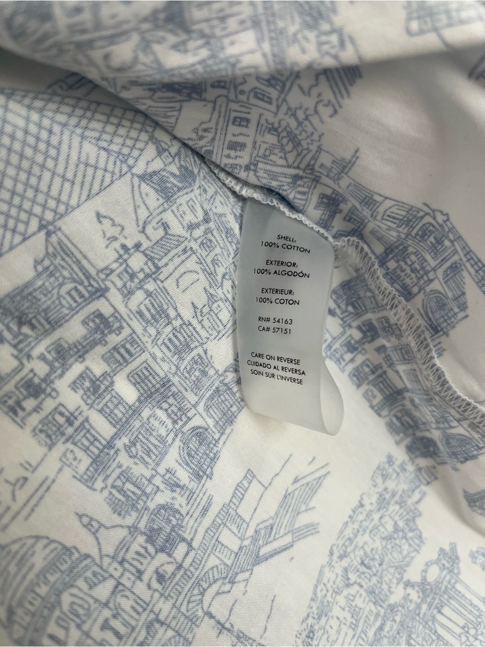 Karl Lagerfeld White and Blue Printed Midi Dress - Picture 6 of 7